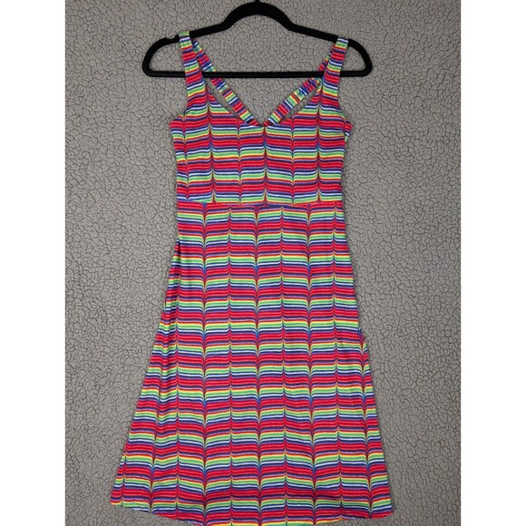 Columbia Dress Omni-Wick Rainbow Geometric Design Athletic Crossover Back Size M - Picture 1 of 12